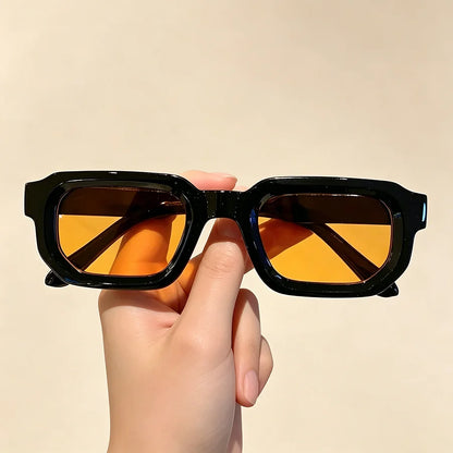 Lot de 6 lunettes de soleil vintage rectangle pour femme et homme - Mode rétro, design luxe, protection UV