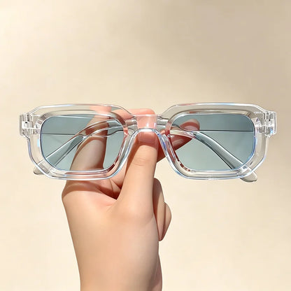 Lot de 6 lunettes de soleil vintage rectangle pour femme et homme - Mode rétro, design luxe, protection UV