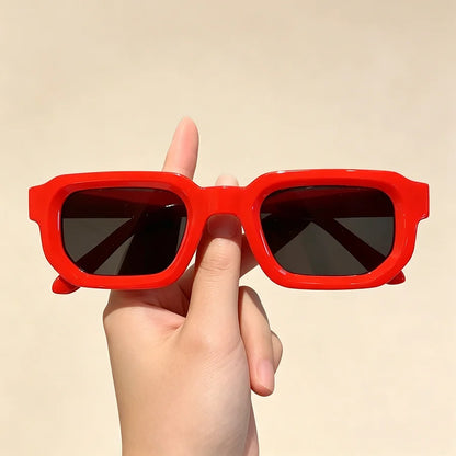 Lot de 6 lunettes de soleil vintage rectangle pour femme et homme - Mode rétro, design luxe, protection UV